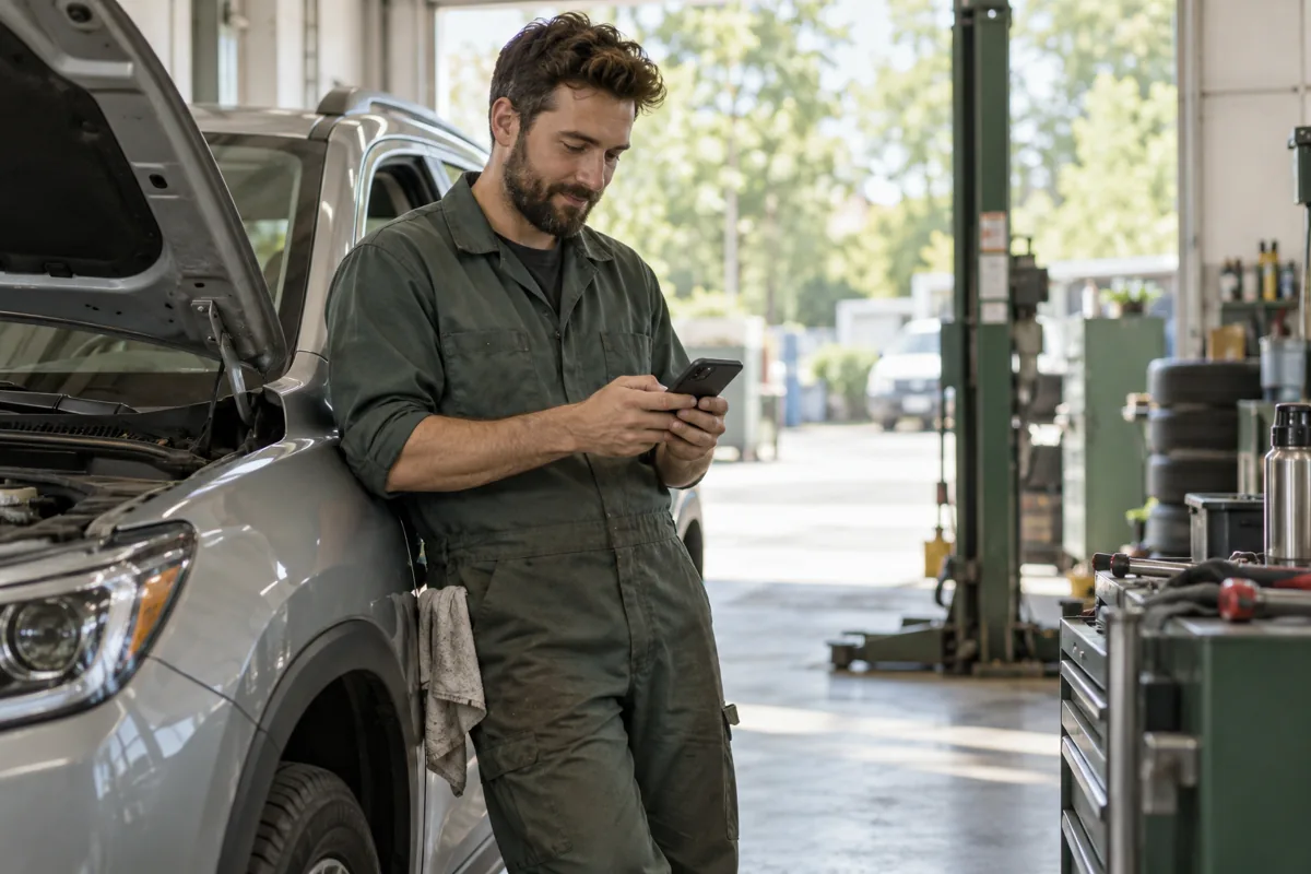 Vehicle-ready messages for repair shops